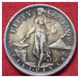 1945 Philippine 50 Centavos