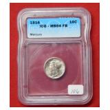 1916 Mercury Silver Dime ICG MS64 FB