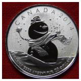 2014 $20 Canada Snowman Silver Coin
