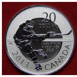 2013 $20 Canada Hocky Silver Coin