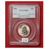1952 Silver Washington Quarter PCGS MS65