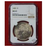 1888 Morgan Silver Dollar NGC MS63