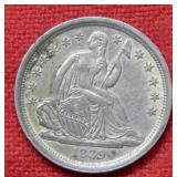 1839 Seated Liberty Silver Dime No Drapery