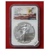 2021 American Eagle T-2 NGC MS70 1 Ounce Silver