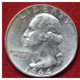 1964 Washington Silver Quarter