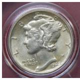 1942 Mercury Silver Dime - Full Split Bands