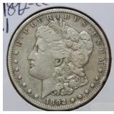 1892 CC Morgan Silver Dollar