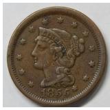 1855 Large Cent - Knob on Ear Variety