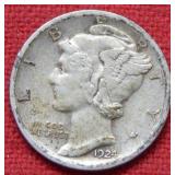 1924 Mercury Silver Dime