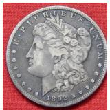 1892 S Morgan Silver Dollar