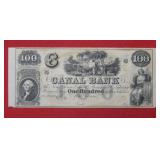 18xx $100 Canal Bank New Orleans Remainder Note