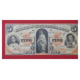 1860 Savannah Georgia $5- Farmers & Merchants Bank