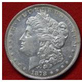 1878 Morgan Silver Dollar - 7/8 Tail Feathers