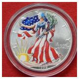1999 1 oz Silver Eagle Colorized Coin