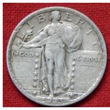 1923 Standing Liberty Silver Quarter Coin