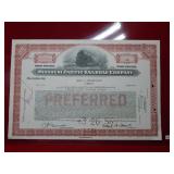 Missouri Pacific Railroad Stock Certificate