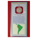 1934 Peru Sol with Information Card