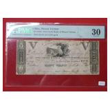 1810 $5 Owl Creek Bank of Mt Vernon OH PMG 30 VF