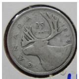 1939 Canada Silver Quarter
