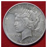 1934 D Peace Silver Dollar Coin