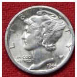 1944 D Mercury Silver Dime