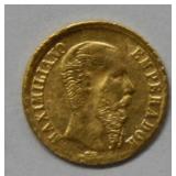 1865 Maximilian 10 KT Gold Token