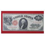1917 $1 Large Size US Legal Tender Note - Red Seal