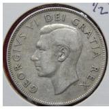 1947 Canada Silver Half Dollar