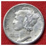 1924 S Mercury Silver Dime