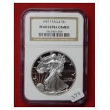 1997 P Silver Eagle NGC PF69 Ultra Cameo