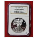 1999 P Silver Eagle NGC PF69 Ultra Cameo