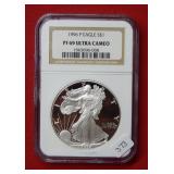 1996 P Silver Eagle NGC PF69 Ultra Cameo