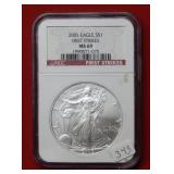 2005 Silver Eagle NGC MS69 First Strike