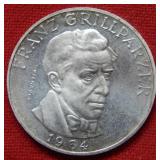 1964 Austria 25 Shilling Franz Grillparzer Comm