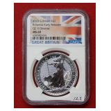 2023 1 oz Silver G Britannia NGC MS69 First Strike