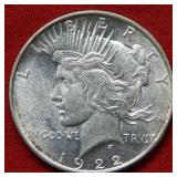 1922 D Peace Silver Dollar Coin