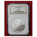 2004 Silver Eagle NGC MS69