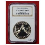1988 S Olympics Dollar NGC PF69 Ultra Cameo