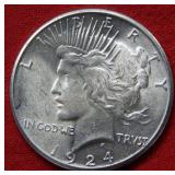1924 S Peace Silver Dollar Coin