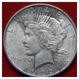 1922 D Peace Silver Dollar