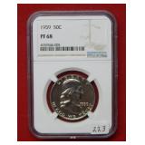 1959 Franklin Silver Half Dollar NGC PF68