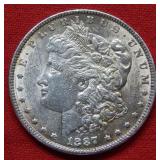 1887 Morgan Silver Dollar Coin