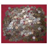 Lot of Copper Cents with a Few  Wheat Cents