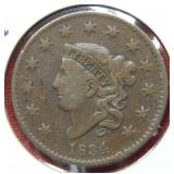1834 Large Cent - Rotated Die - Liberty Head