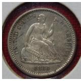 1860 Seated Liberty Half Dime