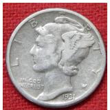 1931 Mercury Silver Dime