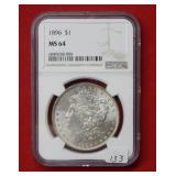 1896 Morgan Silver Dollar NGC MS64