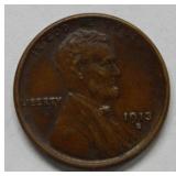 1913 S Lincoln Wheat Cent - Brown