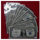 (10) 1935 D Silver Certificates