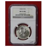 1950 D Franklin Silver Half NGC MS65 FBL
